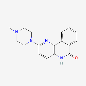 molecular formula C17H18N4O B1242983 2-(4-Methylpiperazin-1-Yl)benzo[c][1,5]naphthyridin-6(5h)-One CAS No. 433726-76-2