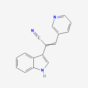 (2Z)-2-(1H-Indol-3-YL)-3-(pyridin-3-YL)prop-2-enenitrile