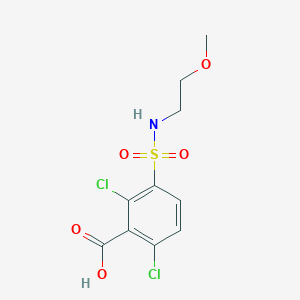 molecular formula C10H11Cl2NO5S B12429981 2,6-Dichloro-3-[(2-methoxyethyl)sulfamoyl]benzoic acid 