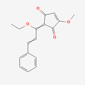 2-(1-Ethoxy-3-phenylprop-2-enylidene)-4-methoxycyclopent-4-ene-1,3-dione