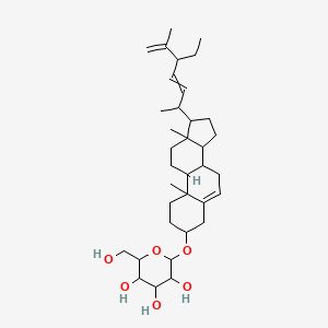 2-[[17-(5-ethyl-6-methylhepta-3,6-dien-2-yl)-10,13-dimethyl-2,3,4,7,8,9,11,12,14,15,16,17-dodecahydro-1H-cyclopenta[a]phenanthren-3-yl]oxy]-6-(hydroxymethyl)oxane-3,4,5-triol