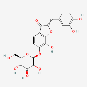 (Z)-2-(3,4-dihydroxybenzylidene)-7-hydroxy-6-((2S,3R,4S,5S,6R)-3,4,5-trihydroxy-6-(hydroxymethyl)tetrahydro-2H-pyran-2-yloxy)benzofuran-3(2H)-one