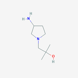 1-(3-Aminopyrrolidin-1-yl)-2-methylpropan-2-ol