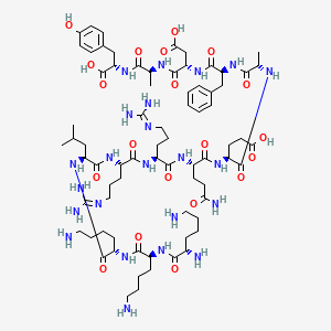 L-Tyrosine, L-lysyl-L-lysyl-L-lysyl-L-leucyl-L-arginyl-L-arginyl-L-glutaminyl-L-|A-glutamyl-L-alanyl-L-phenylalanyl-L-|A-aspartyl-L-alanyl-