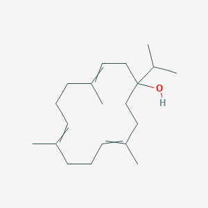 molecular formula C20H34O B12430102 4,8,12-Trimethyl-1-propan-2-ylcyclotetradeca-3,7,11-trien-1-ol 