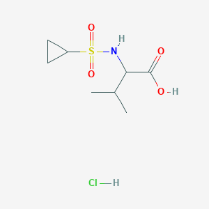 2-Cyclopropanesulfonamido-3-methylbutanoic acid hydrochloride