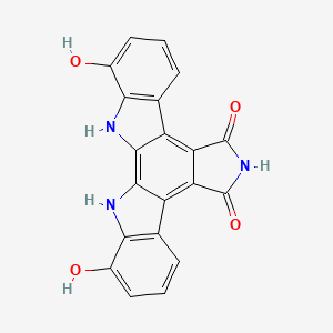 molecular formula C20H11N3O4 B1243022 1,11-Dihydroxy-12,13-dihydro-5H-indolo(2,3-a)pyrrolo(3,4-c)carbazole-5,7(6H)-dione CAS No. 133805-03-5