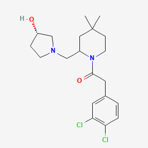 2-(3,4-dichlorophenyl)-1-[2-[[(3S)-3-hydroxypyrrolidin-1-yl]methyl]-4,4-dimethylpiperidin-1-yl]ethanone