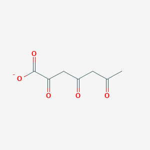 molecular formula C7H7O5- B1243029 2,4,6-Trioxoheptanoate 
