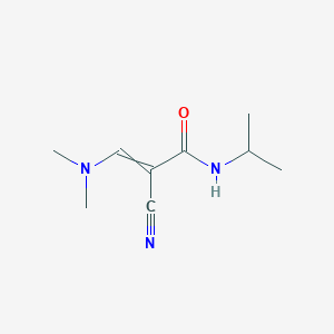 molecular formula C9H15N3O B12430325 2-Cyano-3-(dimethylamino)-N-isopropylprop-2-enamide 