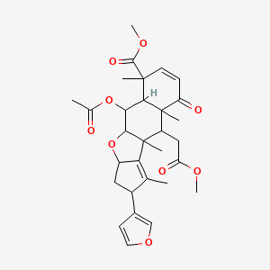 molecular formula C30H36O9 B12430364 Methyl 5-(acetyloxy)-2-(furan-3-yl)-10-(2-methoxy-2-oxoethyl)-1,6,9a,10a-tetramethyl-9-oxo-3,3a,4a,5,5a,6,9,9a,10,10a-decahydro-2h-cyclopenta[b]naphtho[2,3-d]furan-6-carboxylate 