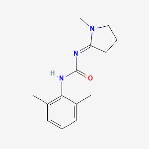 molecular formula C14H19N3O B1243039 1-(2,6-Dimethylphenyl)-3-(1-methylpyrrolidin-2-ylidene)urea 