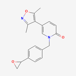 molecular formula C19H18N2O3 B12430456 5-(3,5-Dimethyl-1,2-oxazol-4-yl)-1-[[4-(oxiran-2-yl)phenyl]methyl]pyridin-2-one 