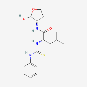 molecular formula C17H25N3O3S B1243047 1-((S)-1-((3S)-2-hydroxy-tetrahydrofuran-3-ylamino)-4-methyl-1-oxopentan-2-yl)-3-phenylthiourea 