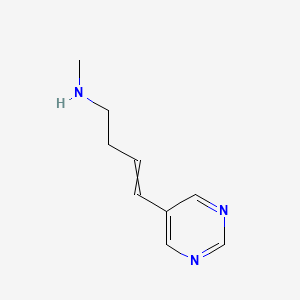 molecular formula C9H13N3 B12430488 N-methyl-4-pyrimidin-5-ylbut-3-en-1-amine 