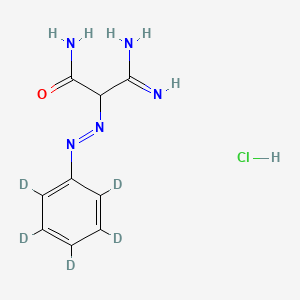 3-Amino-3-imino-2-(phenyldiazenyl)propanamide-d5 (hydrochloride)