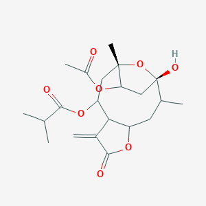 6,9-Epoxycyclodeca[b]furan, propanoic acid deriv.;Tagitinin A 1-acetate