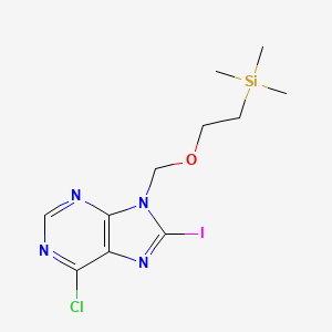 6-chloro-8-iodo-9-{[2-(trimethylsilyl)ethoxy]methyl}-9H-purine