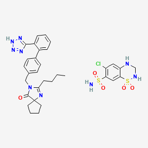molecular formula C32H36ClN9O5S2 B1243063 Avalide CAS No. 448264-66-2