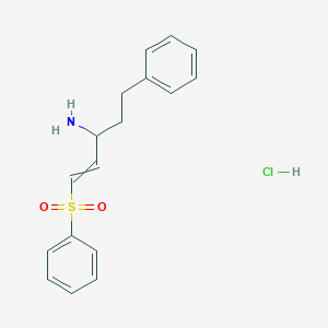 1-(Benzenesulfonyl)-5-phenylpent-1-en-3-amine hydrochloride