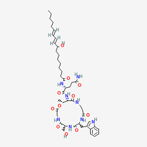 molecular formula C46H68N8O11 B1243066 Aselacin A 