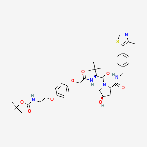 molecular formula C37H49N5O8S B12430685 (S,R,S)-AHPC-O-Ph-PEG1-NH-Boc 