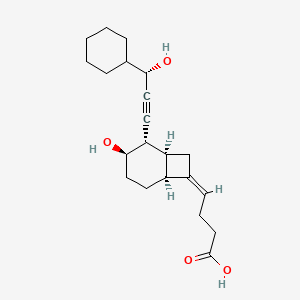 molecular formula C21H30O4 B1243070 (4Z)-4-[(1S,2S,3R,6S)-2-[(3S)-3-cyclohexyl-3-hydroxyprop-1-ynyl]-3-hydroxy-7-bicyclo[4.2.0]octanylidene]butanoic acid 