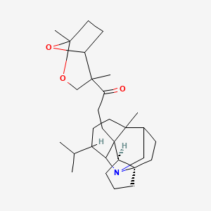 1-(1,4-dimethyl-2,8-dioxabicyclo[3.2.1]octan-4-yl)-3-[(3S,7R)-1-methyl-14-propan-2-yl-12-azapentacyclo[8.6.0.02,13.03,7.07,12]hexadecan-2-yl]propan-1-one