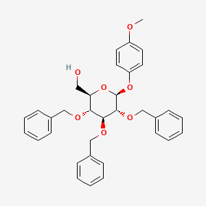 molecular formula C34H36O7 B12430730 [(2R,3R,4S,5R,6S)-6-(4-methoxyphenoxy)-3,4,5-tris(phenylmethoxy)oxan-2-yl]methanol 