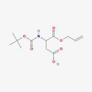 molecular formula C12H19NO6 B12430740 3-[(Tert-butoxycarbonyl)amino]-4-oxo-4-(prop-2-en-1-yloxy)butanoic acid 