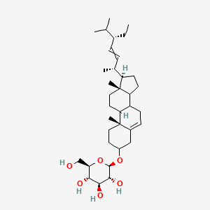 molecular formula C35H58O6 B12430745 (2R,3R,4S,5S,6R)-2-[[(10R,13R,17R)-17-[(2R,5S)-5-ethyl-6-methylhept-3-en-2-yl]-10,13-dimethyl-2,3,4,7,8,9,11,12,14,15,16,17-dodecahydro-1H-cyclopenta[a]phenanthren-3-yl]oxy]-6-(hydroxymethyl)oxane-3,4,5-triol 