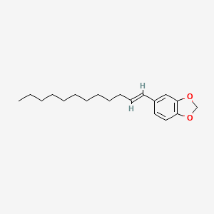 molecular formula C19H28O2 B1243078 5-[(1E)-十二-1-烯-1-基]-2H-1,3-苯并二噁杂环 CAS No. 18634-87-2