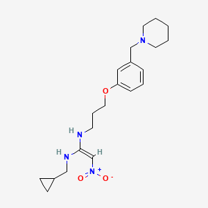 (Z)-1-N'-(cyclopropylmethyl)-2-nitro-1-N-[3-[3-(piperidin-1-ylmethyl)phenoxy]propyl]ethene-1,1-diamine