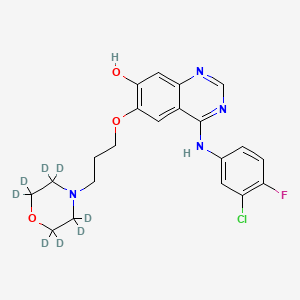 molecular formula C21H22ClFN4O3 B12430839 O-Desmethyl gefitinib D8 