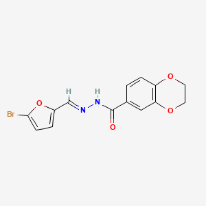 N'-[(5-bromo-2-furyl)methylene]-2,3-dihydro-1,4-benzodioxine-6-carbohydrazide