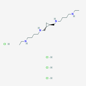 molecular formula C17H42Cl4N4 B1243102 UNII-MX8724VFP3 component AXRCRLGWQBZVSB-LWTACFFUSA-N 