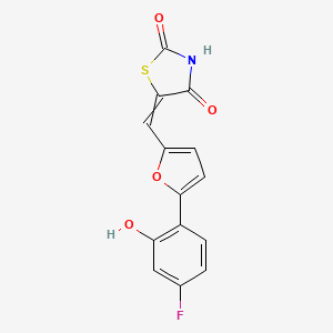 5-[[5-(4-Fluoro-2-hydroxyphenyl)-2-furanyl]methylene]-2,4-thiazolidinedione