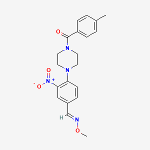 molecular formula C20H22N4O4 B1243110 4-[4-(4-甲基苯甲酰)哌嗪]-3-硝基苯甲醛 O-甲基肟 CAS No. 383147-17-9