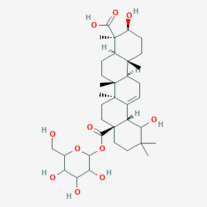 (3S,4R,4Ar,6aR,6bS,8aR,12aS,14aR,14bR)-3,12-dihydroxy-4,6a,6b,11,11,14b-hexamethyl-8a-[3,4,5-trihydroxy-6-(hydroxymethyl)oxan-2-yl]oxycarbonyl-1,2,3,4a,5,6,7,8,9,10,12,12a,14,14a-tetradecahydropicene-4-carboxylic acid