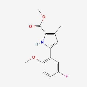 Methyl 5-(5-fluoro-2-methoxyphenyl)-3-methyl-1H-pyrrole-2-carboxylate