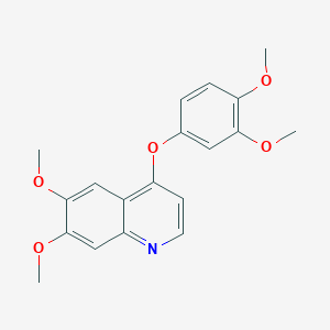 molecular formula C19H19NO5 B1243126 6,7-Dimethoxy-4-(3,4-dimethoxyphenoxy)quinoline 