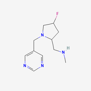 ({4-Fluoro-1-[(pyrimidin-5-yl)methyl]pyrrolidin-2-yl}methyl)(methyl)amine