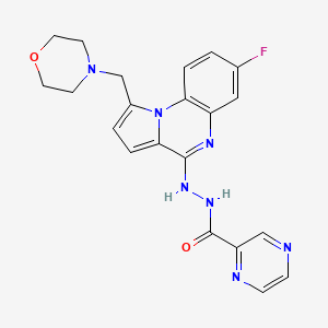 N'-(7-Fluoro-1-(morpholinomethyl)pyrrolo[1,2-a]quinoxalin-4-yl)pyrazine-2-carbohydrazide