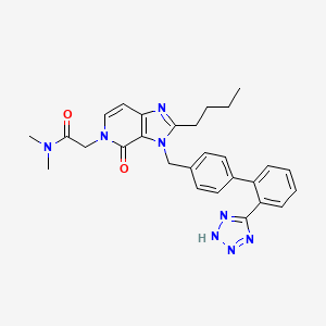 molecular formula C28H30N8O2 B1243133 2-[2-丁基-4-氧代-3-[[4-[2-(2H-四唑-5-基)苯基]苯基]甲基]-5-咪唑并[4,5-c]吡啶基]-N,N-二甲基乙酰胺 
