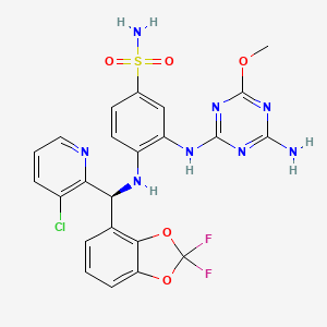 molecular formula C23H19ClF2N8O5S B12431334 Dot1L-IN-5 