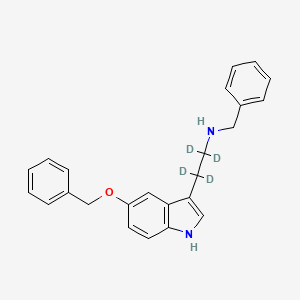 molecular formula C24H24N2O B12431348 N,O-Dibenzyl Serotonin-d4 