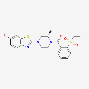 [2-(ethylsulfonyl)phenyl][(2S)-4-(6-fluoro-1,3-benzothiazol-2-yl)-2-methylpiperazin-1-yl]methanone