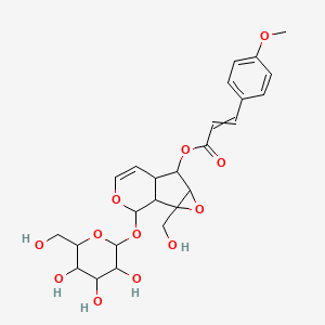 [(1S,2S,4S,5S,6R,10S)-2-(hydroxymethyl)-10-[(2S,3R,4S,5S,6R)-3,4,5-trihydroxy-6-(hydroxymethyl)oxan-2-yl]oxy-3,9-dioxatricyclo[4.4.0.0^{2,4]dec-7-en-5-yl] (E)-3-(4-methoxyphenyl)prop-2-enoate