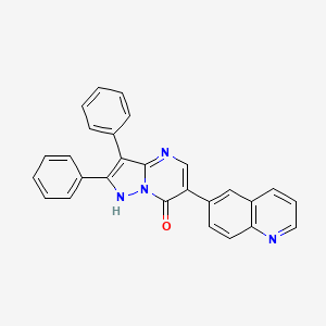 2,3-diphenyl-6-quinolin-6-yl-1H-pyrazolo[1,5-a]pyrimidin-7-one