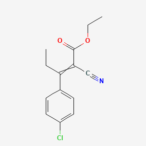 molecular formula C14H14ClNO2 B12431629 Ethyl 3-(4-chlorophenyl)-2-cyanopent-2-enoate 